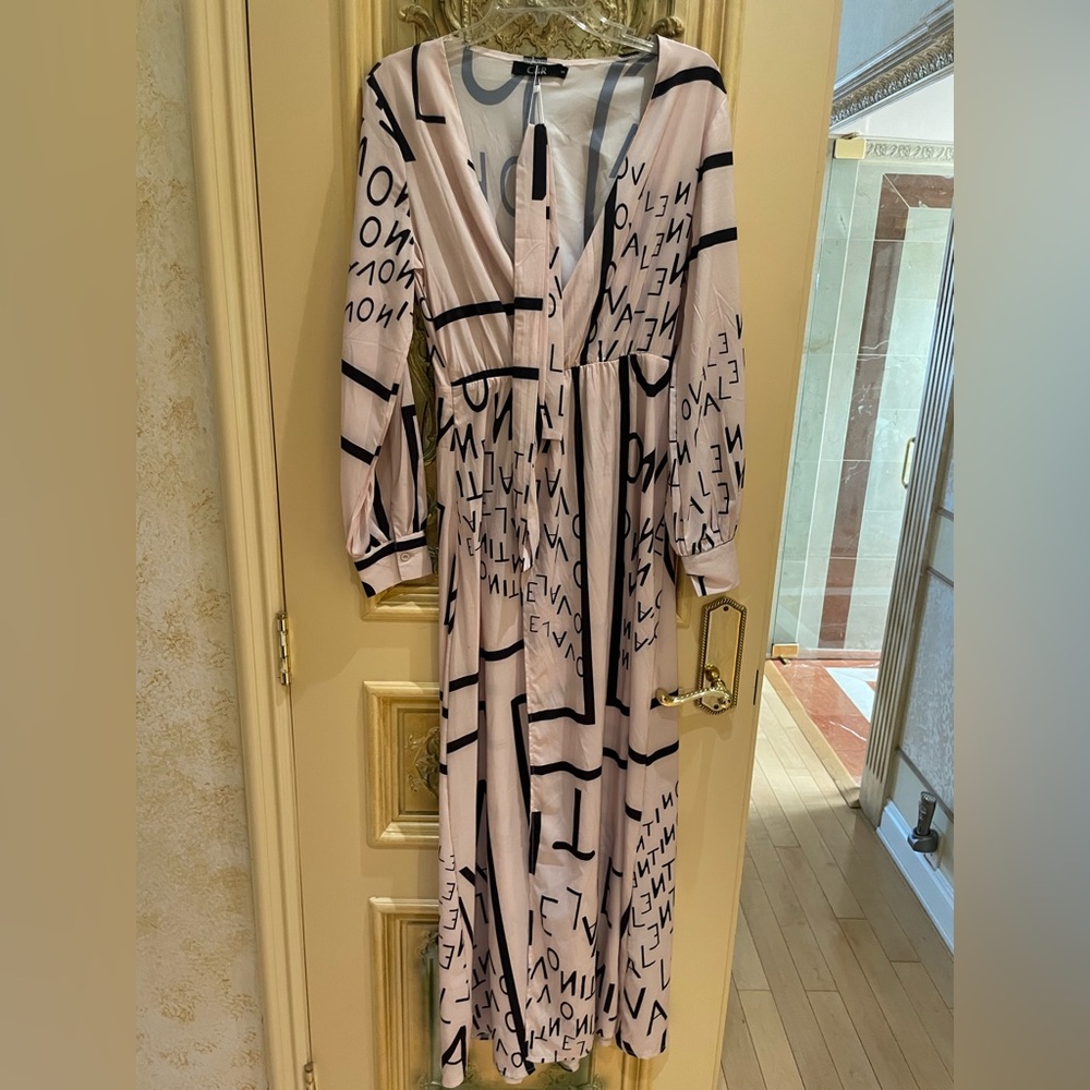 Deep V Maxi Dress